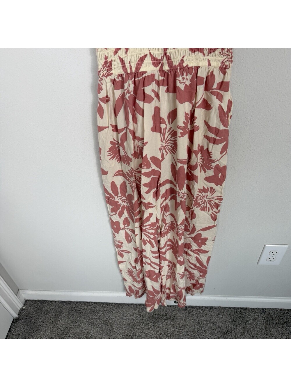 Patrons of Peace Arcadia Jumpsuit Wide Leg Pockets Dusty Mauve Floral Small - Picture 3 of 7